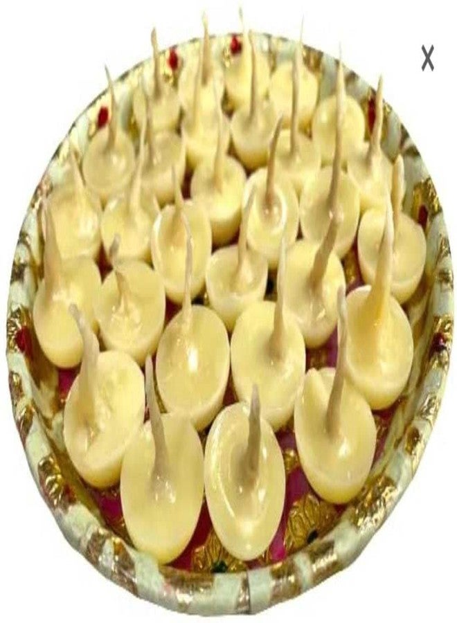 OGU Ghee Diya Batti,Jyot Batti for Pooja Aarti and Special Occasions,Handmade Ghee Diya Batti - Pack of 95 Pcs - Image 3